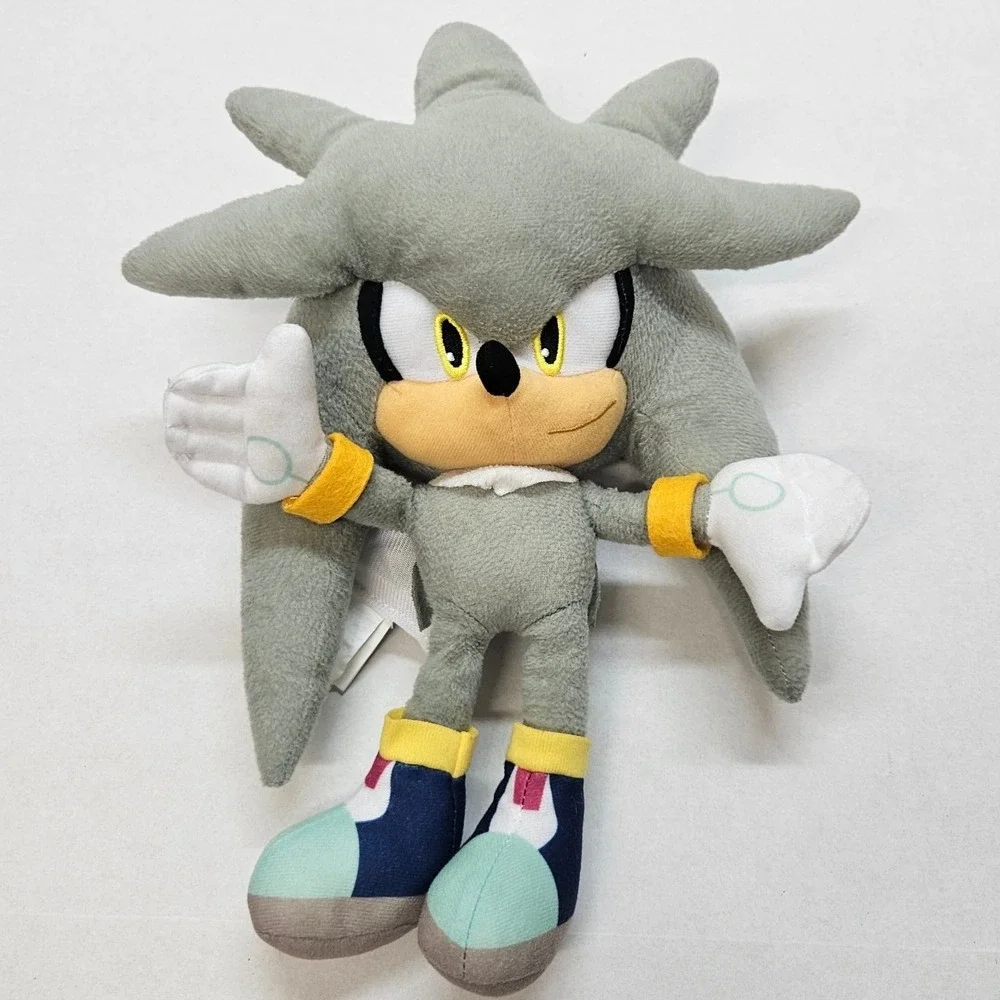 Silver Sonic Hedgehog‎ Plush Toy Stuffed Animal Accessory Backpack SEGA Preloved